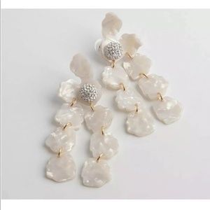 Lele Sadoughi Acetate & Crystal Petal Drop Earrings